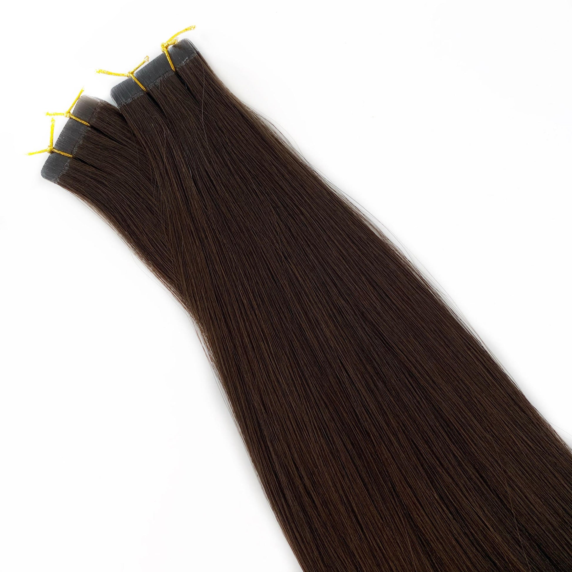 Dark Brown #2 tejphår – äkta löshår i mörkbrun nyans med neutral ton. Passar både varma & neutrala hårtoner.