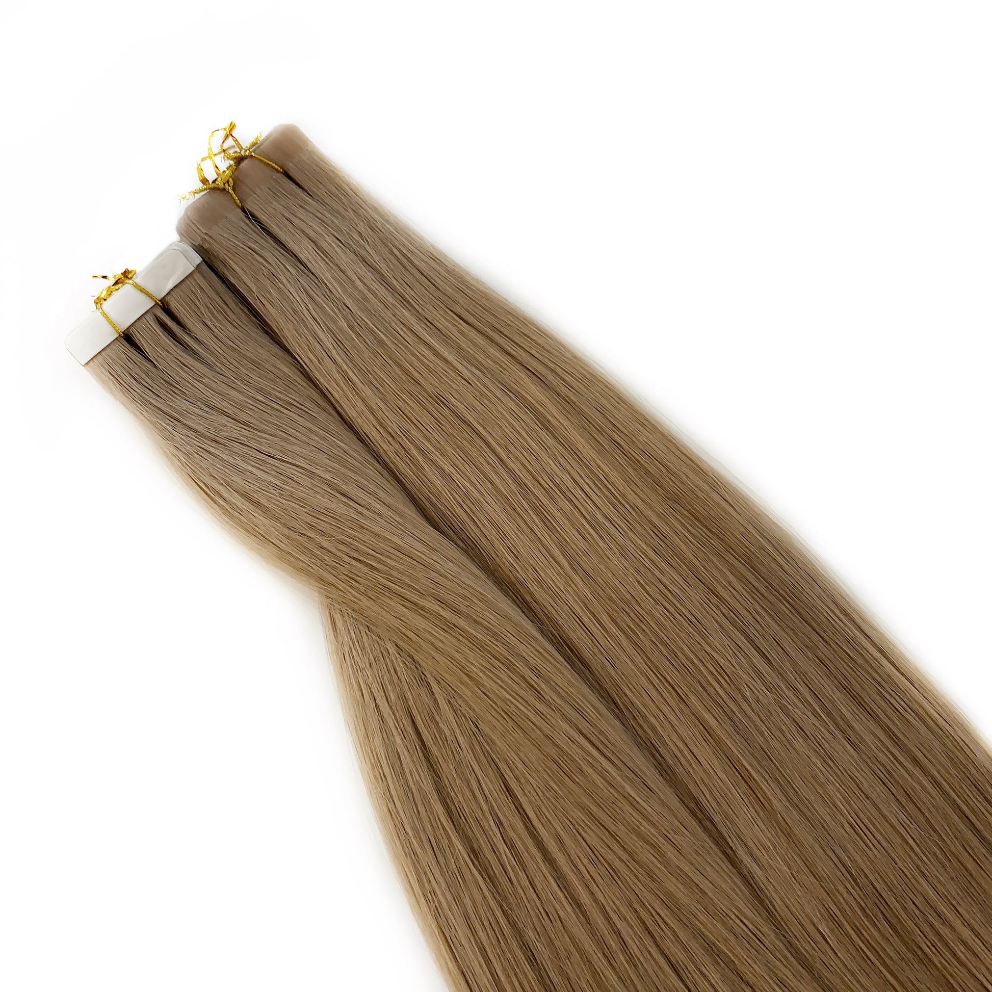 Tejphår Light Brown #8 – äkta remy löshår i ljusbrun färg med neutral ton. Löshår av högsta kvalitet hos Ana Sweden.