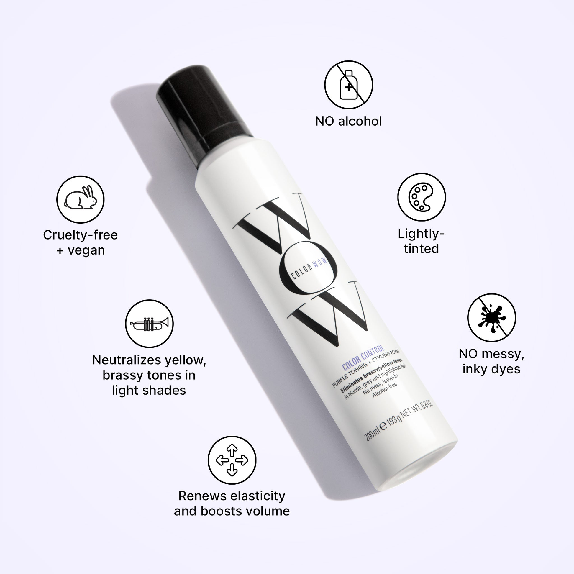 Color Wow Color Control Purple Foam for Blonde Hair 200 ml