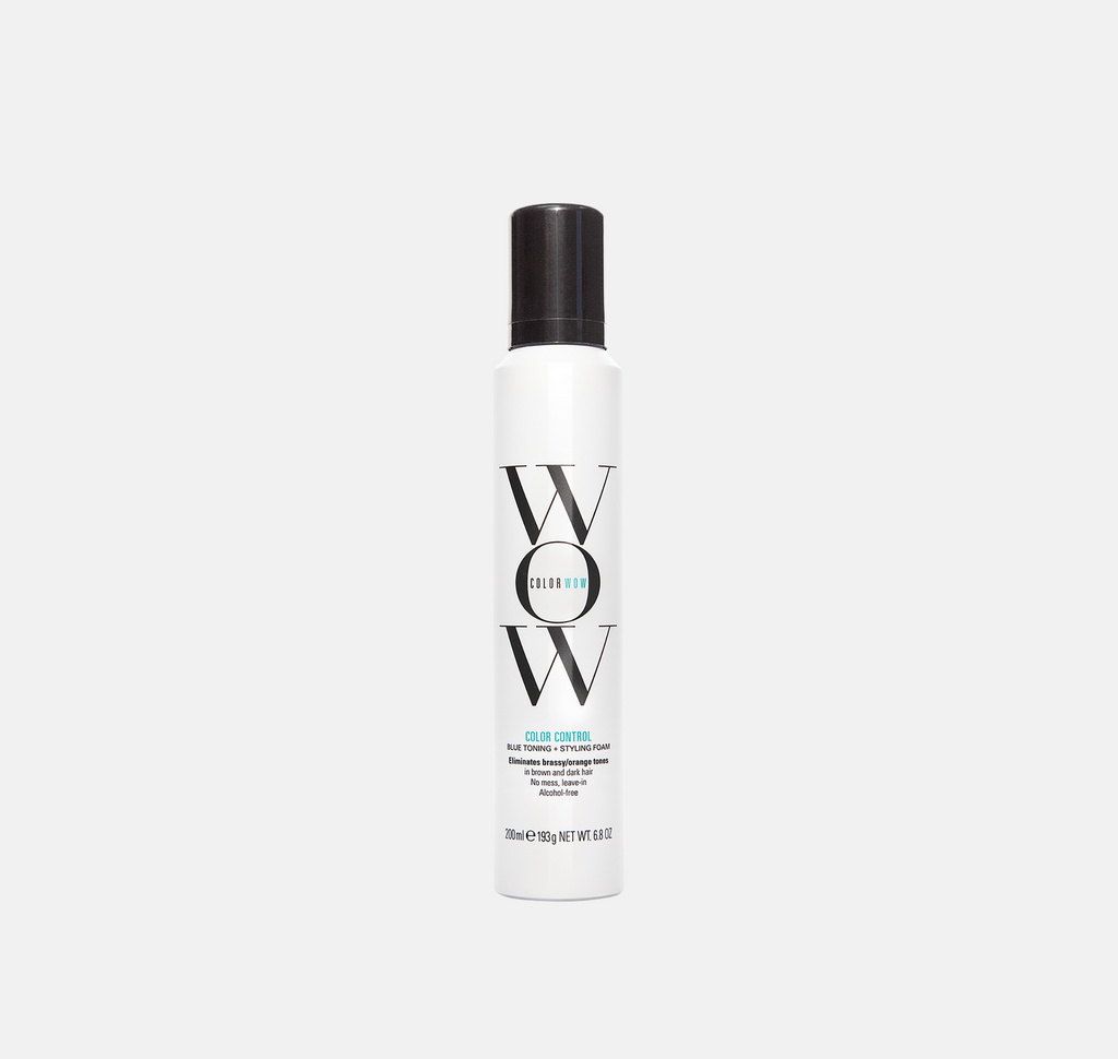 Color Wow Color Control Toning & Styling Foam 200 ml från Ana Sweden – blå toningsmousse som neutraliserar varma toner i mörkt hår