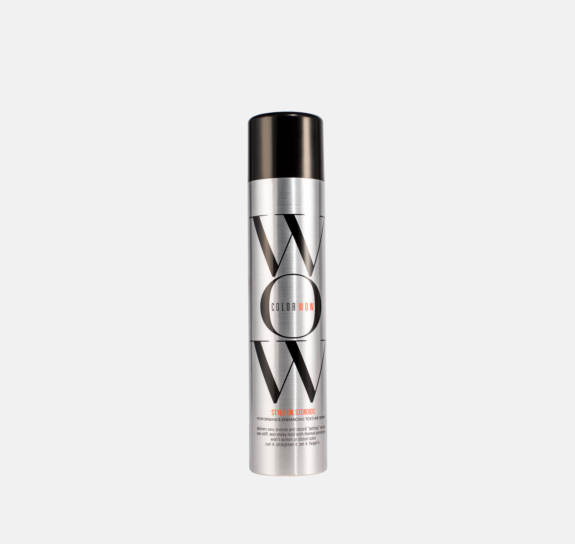 Style on Steroids värmeskyddande texturspray för volym, stadga och färgbevarande effekt, perfekt för tunt hår och styling med värmeverktyg.