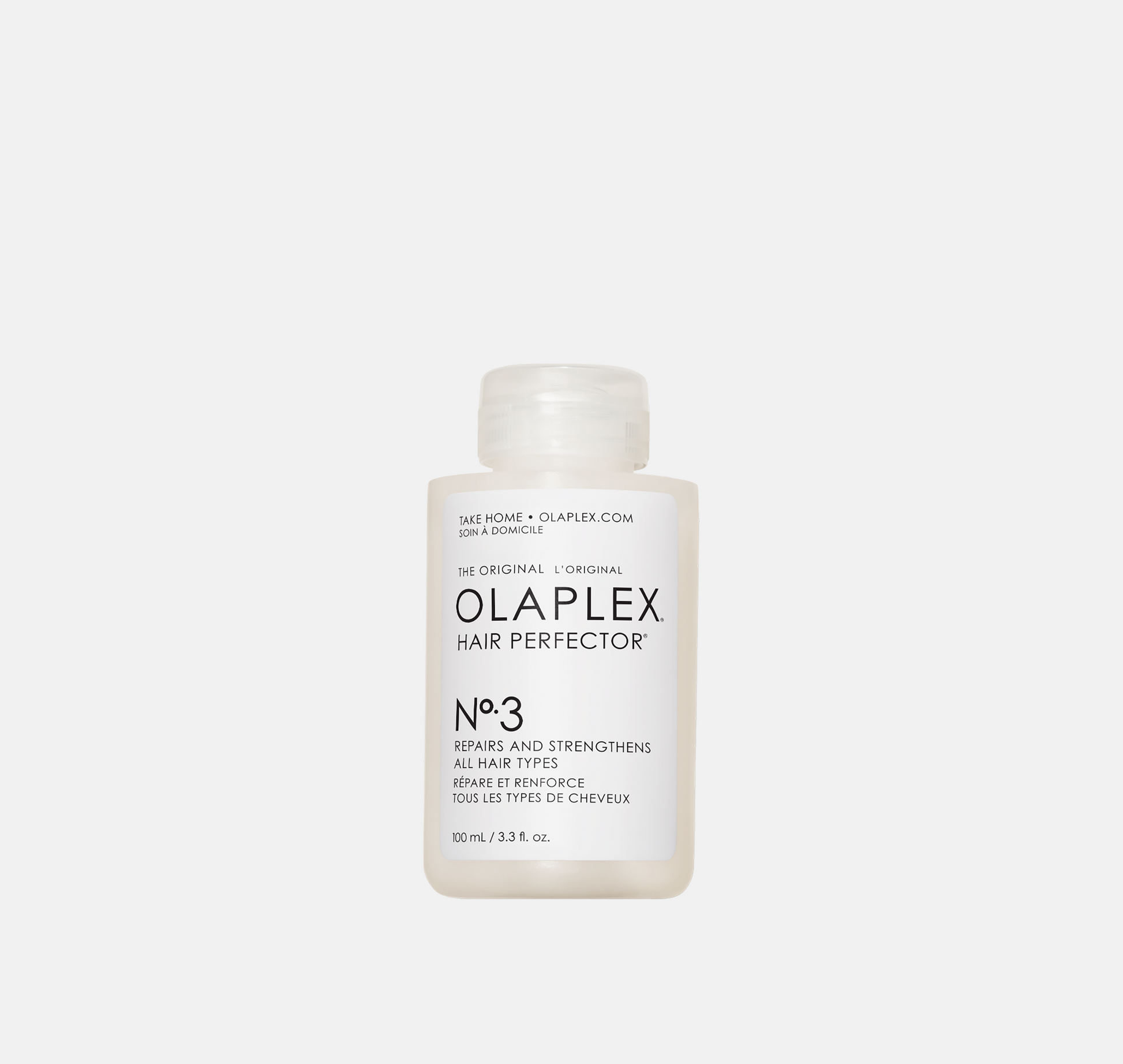 Olaplex No. 3 Hair Perfector reparerar skadat hår, bygger bindningar och ger 3x starkare, slätare hår hemma