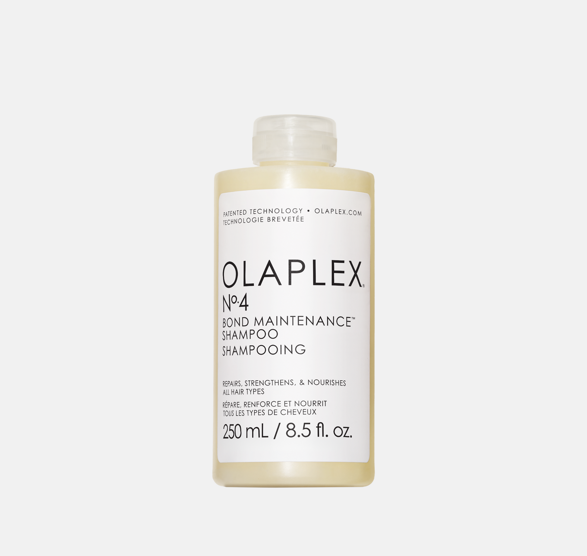Olaplex No. 4 schampo 250ml som återfuktar, stärker håret, minskar friss och ger glans, perfekt för skadat och färgat hår