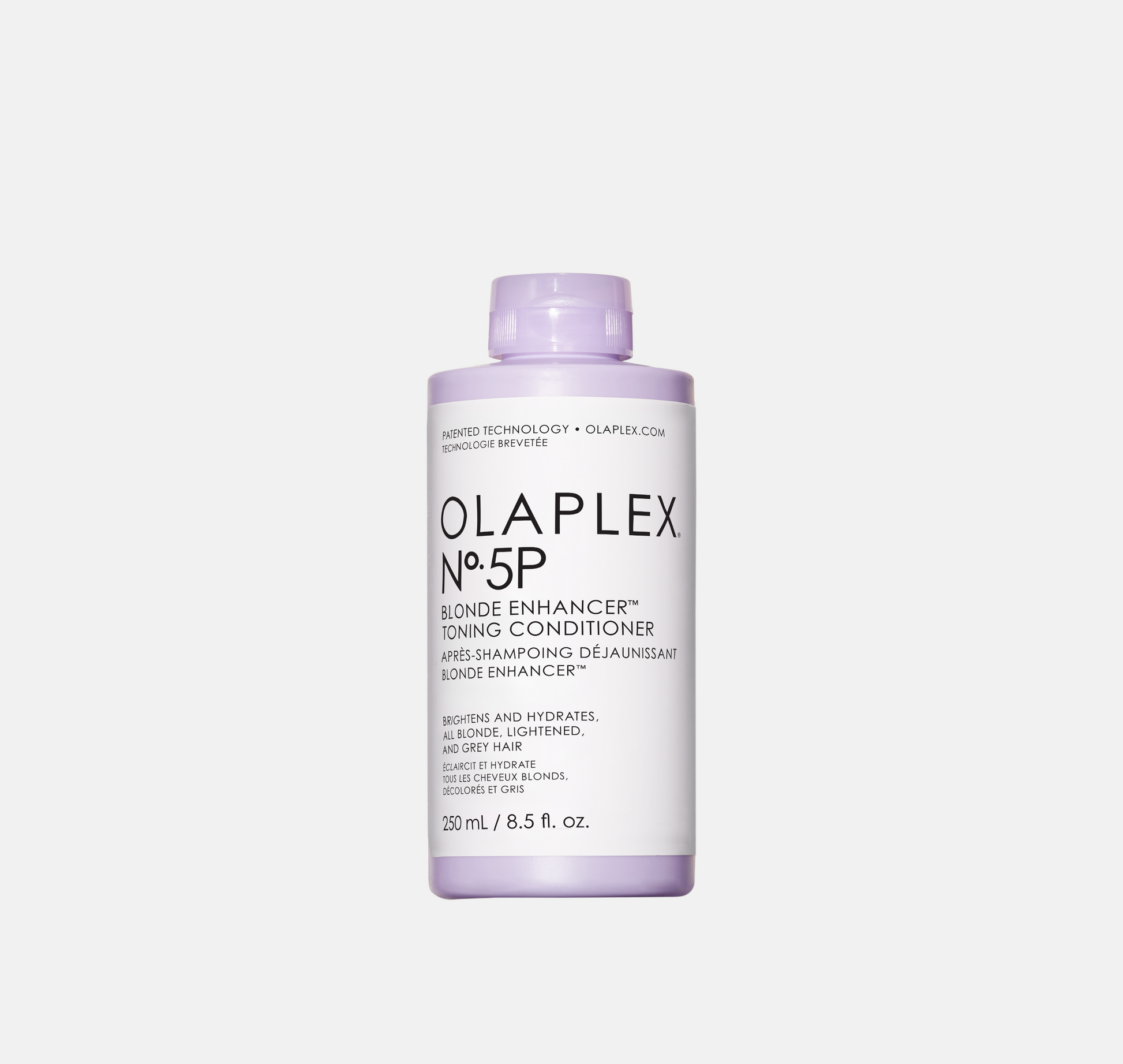 Olaplex No.5P Toning Conditioner 250 ml – silverbalsam som neutraliserar gula toner, stärker håret och bevarar kalla nyanser i blont hår.