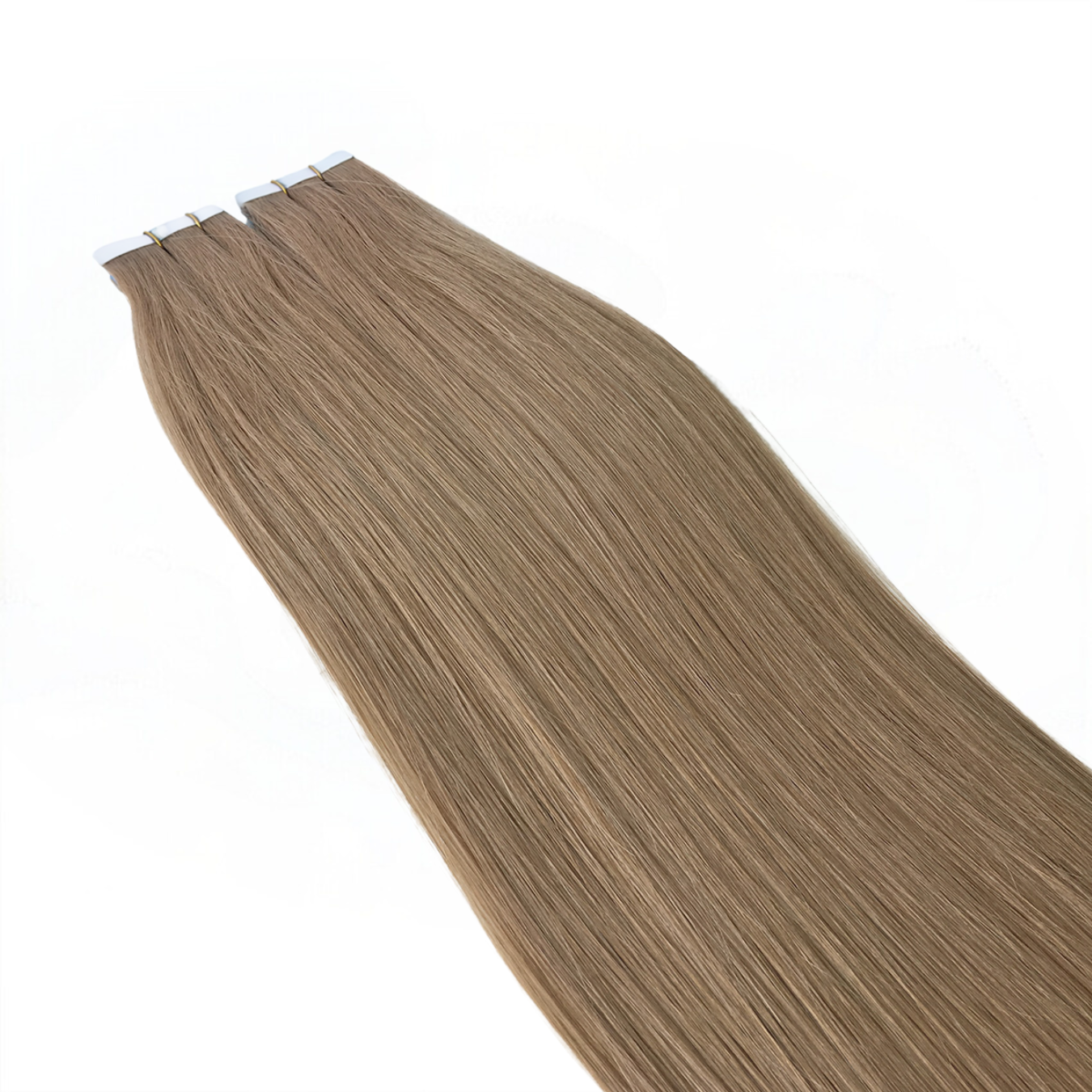 Tejphår löshår Tape Strawberry Dark Blonde #10 – äkta tape extensions från Ana Sweden med hög kvalitet och lång hållbarhet.