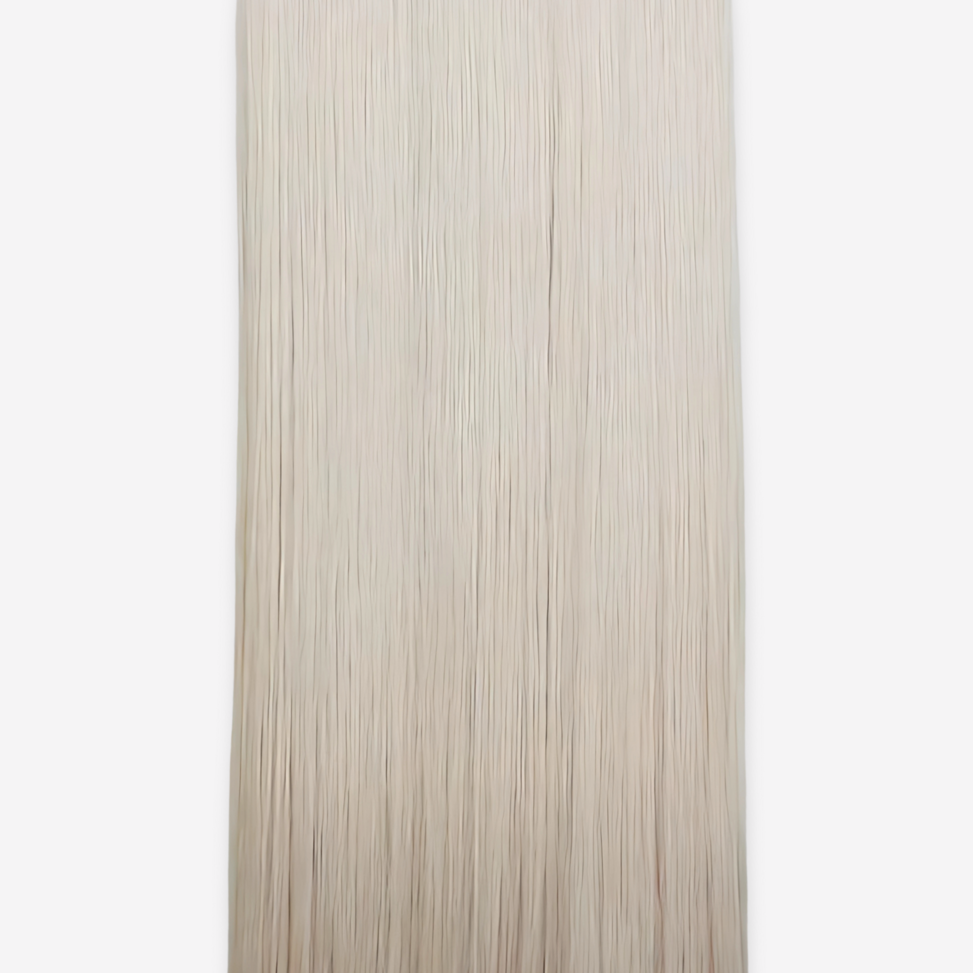 Weft löshår #Ice i kall ljusblond med grå undertoner – äkta Remy-hår för professionell hårförlängning.
